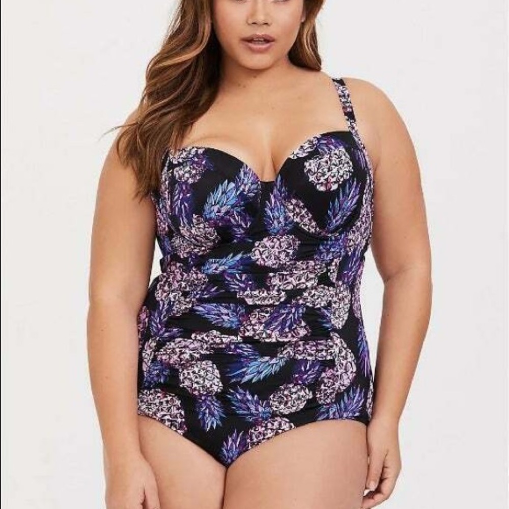 Torrid Pineapple One-Piece Swimsuit - Size 1F